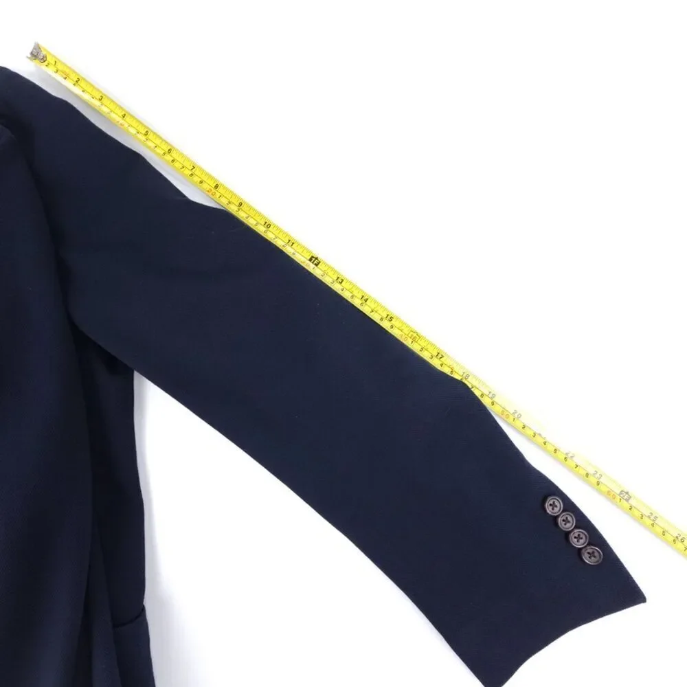 POLO Ralph Lauren Unlined Knit Blazer Jacket Navy Blue Old Money Quiet Luxury 42